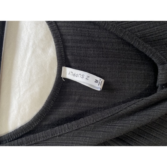 Z Supply Black Ribbed Body Suit Size Medium - Picture 7 of 9